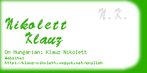 nikolett klauz business card